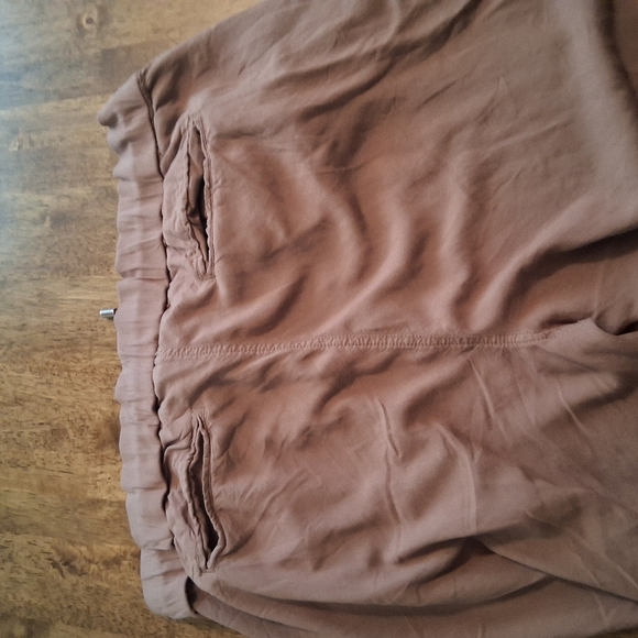 Sundance Tabia Tan Embroidered Drawstring Waist Pants Size L - Picture 8 of 8